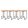 Kit 4 Banquetas Altas Estofadas Para Cozinha Americana Ilha Bancada Balcão Bistrô Luxo Bari - 1