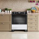 Ver imagem 2 de Fogão 5 Bocas Mueller com Mesa de Vidro e Forno 81l Branco Bivolt - Mfv5bf