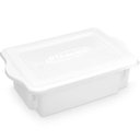Ver imagem 1 de Caixa Organizadora com Tampa 10l Branca Cesto Empilhável Plástico para Alimentos Cozinha
