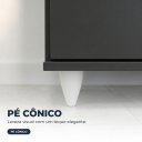Ver imagem 6 de Tábua de Passar com Balcão 02 Portas Alice Preto 119 cm - D’Rossi