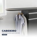 Ver imagem 4 de Tábua de Passar com Balcão 02 Portas Alice Preto 119 cm - D’Rossi