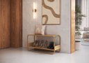 Ver imagem 2 de Sapateira Banco Pé Metal Luna Hanover-Dourado