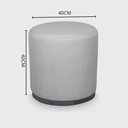 Ver imagem 3 de Puff Barcelona Decorativo com Couro Caramelo e Base Madeira