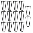 Ver imagem 1 de Kit 14 Pés de Metal 15 CM Hairpin Legs Mesas de Centro Puffs Preto
