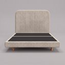Ver imagem 5 de Cama Box Base King com Cabeceira Zaya 193x203 Flutuante Estilo Japonesa Bouclê Bege - Desk Design