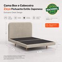 Ver imagem 4 de Cama Box Base King com Cabeceira Zaya 193x203 Flutuante Estilo Japonesa Bouclê Bege - Desk Design
