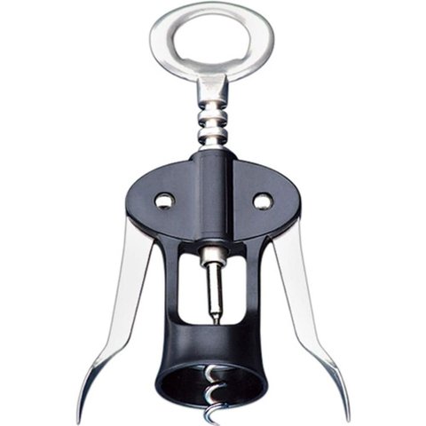 Saca Rolhas em Aço Inox Brinox Bar e Vinho Preto