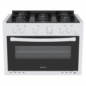 Fogao de Embutir 5 Bocas Venax Picasso Line Branco Gas Glp