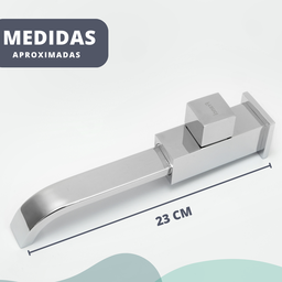 Torneira Banheiro Lavabo de Parede Quadrada Longa c/ Giro de 360º Cromada Modelo Grand Reno - 6