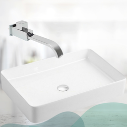 Torneira Banheiro Lavabo de Parede Quadrada Longa c/ Giro de 360º Cromada Modelo Grand Reno - 4