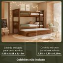 Ver imagem 4 de Treliche de Solteiro em Madeira Maciça com Gavetas Woodstore