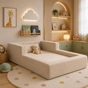 Ver imagem 3 de Cama Montessoriana Solteiro Aconchego 118x218x25 Boucle Bege – Keiko