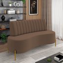 Ver imagem 2 de Sofá 2 Lugares Living 135cm Pé Ferro Dourado Maraú Veludo K01 - D'Rossi
