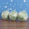Kit 18 Bolas Enfeite Árvore de Natal Verde Floco de Neve - 5