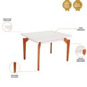 Ver imagem 5 de Conjunto Mesa Retangular Floripa 4 Cadeiras 1,140x0,93 Tampo em Vidro Off White
