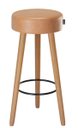 Ver imagem 4 de Kit 2 Banquetas Alta Paris Pé Madeira Bar Cozinha Espaco Gourmet Couro Pu Caramelo