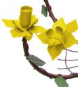 Ver imagem 5 de Lustre Rústico Artesanal Sala de Jantar Moderna com Flores 06 Lâmpadas - Amarelo