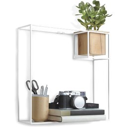 CUBIST GRANDE - PRATELEIRA COM VASO BRANCO - 2