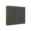 Ver imagem 2 de Guarda Roupa Casal 3 Portas de Correr e 4 Gavetas T582 Canela/grafite - Kappesberg