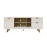 Rack 2 Gavetas Belo Horizonte Off White Carvalho - 4