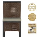 Ver imagem 3 de Mesa Bistrô e 4 Banquetas Roma Preta Corda Náutica Estofado 8 Trama Original