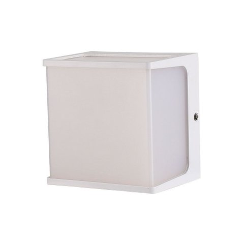 Arandela de Parede Led Elion Quadrado Externo 3000k 8w Bivolt 12x12x9,2cm Policarbonato Branco - Nor