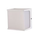 Ver imagem 1 de Arandela de Parede Led Elion Quadrado Externo 3000k 8w Bivolt 12x12x9,2cm Policarbonato Branco - Nor