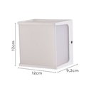 Ver imagem 2 de Arandela de Parede Led Elion Quadrado Externo 3000k 8w Bivolt 12x12x9,2cm Policarbonato Branco - Nor