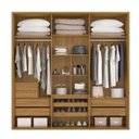 Ver imagem 3 de Conjunto Quarto de Casal Painel para TVs 43" e Guarda-Roupa 6 Portas 4 Gavetas Espresso Móveis