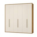 Ver imagem 4 de Conjunto Quarto de Casal Painel para TVs 43" e Guarda-Roupa 6 Portas 4 Gavetas Espresso Móveis