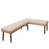 Canto Alemão Suede Bege Assento 1,20x0,75 - Dominic Decor - 1