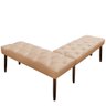 Canto Alemão Suede Bege Assento 1,20x0,75 - Dominic Decor - 2