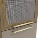 Ver mais imagens de Cozinha Completa 5 Peças com Paneleiro Torre Quente e Balcão com Tampo Botanic 222 x 320cm Nogueira/Fendi Cinza