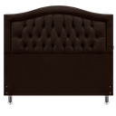 Ver imagem 1 de Cabeceira Queen Estofada Capitone Provençal Suede Marrom 160 X 120 Plus Rbl
