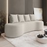 Sofá Orgânico Curvo Ibiza 2,10m 3 Lugares com Almofadas Bouclé - 1