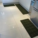 Ver imagem 1 de Kit Jogo de Cozinha Carpete Geométrico Elegante 3 peças - Cor Verde
