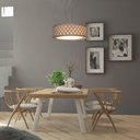 Ver imagem 2 de Luminária de Teto Pendente Trama Cúpula Dupla Cru 40x16