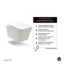 Ver imagem 2 de Vaso Sanitário Suspenso Saída Horizontal Esmeralda Pingoo.casa - Branco