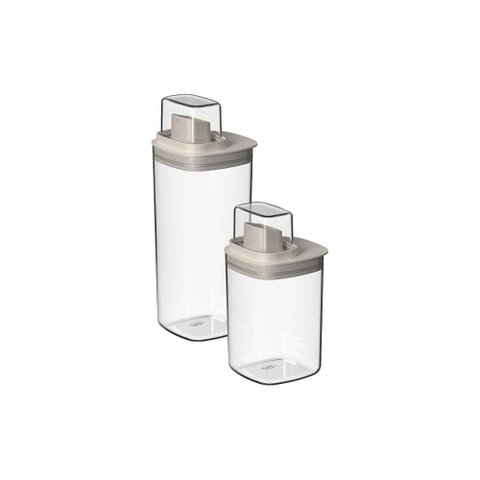Kit Dispenser ou Quadrado 2 Peças Linha Flow - Bege