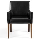 Ver imagem 2 de Poltrona Sala de Estar Decorativa Base Madeira Liverpool Pu Sintético Preto G15 - Gran Belo