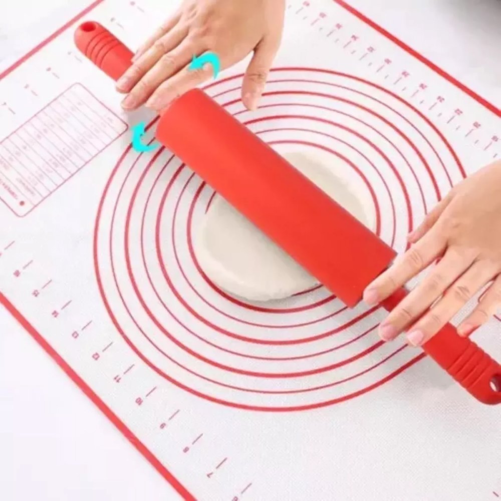 Homyl Fodera In Silicone Per Planetaria - Scodella Per Montare Uova, Antiaderente, Adatta A Mixer Da 5L Con Testa Inclinabile (Colore Rosso)