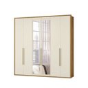 Ver imagem 4 de Conjunto Quarto de Casal Penteadeira com Espelho e Guarda-Roupa 6 Portas 4 Gavetas Espresso Móveis