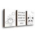 Ver imagem 1 de Kit 3 Quadros Decorativos Alfabeto Dos Bichos 30x40cm