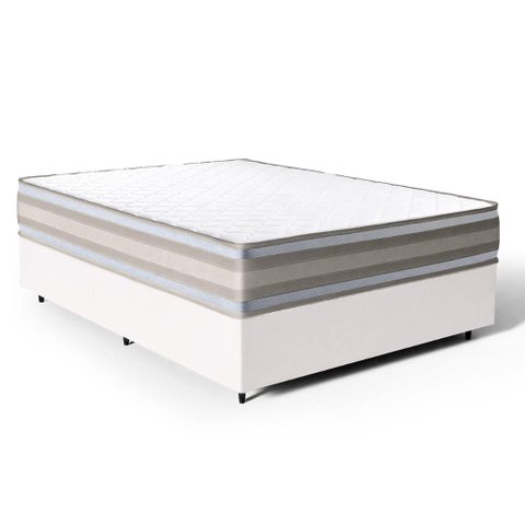 Cama Box com Colchão de Espuma D33 Double Face Territory Hellen Casal 138cm