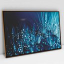 Ver imagem 1 de Quadro Decorativo em Canvas Floral Dente de Leão Azul TaColado Moldura Flutuante 4,5cm Freijó 120 x