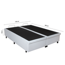 Ver imagem 2 de Cama Box Baú Californiano 178x198x42cm Corino Linho Branco com Pistão a Gás