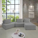 Ver imagem 2 de Sofá Ilha na Caixa em Módulos Mobili Assento + Canto + Assento + Chaise Boucle Cinza Claro