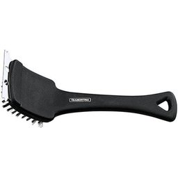 Escova Tramontina Churrasco com Cerdas em Aço Inox e Cabo de Polipropileno Preto 21,6 Cm - 1