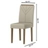 Cadeira para Mesa de Jantar Amanda Kit 2 Peças Imbuia Veludo Nude – New Ceval - 3