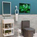 Ver imagem 2 de Gabinete Banheiro Ferro Steel 40x30cm Branco Fosco